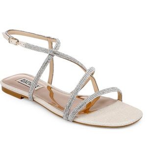 Badgley Mischka Collection Ivie Ankle Strap Sandal - Gold